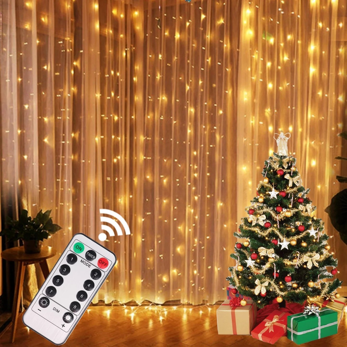 Adornell™ - Christmas Curtains Lights for Home